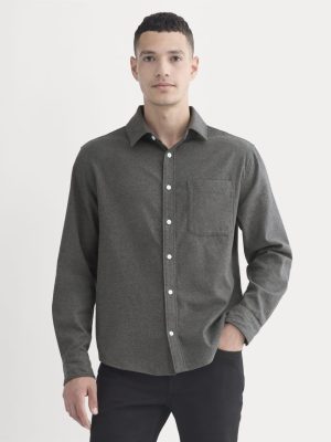 Brushed Flannel Shirt | Heathered Graphite