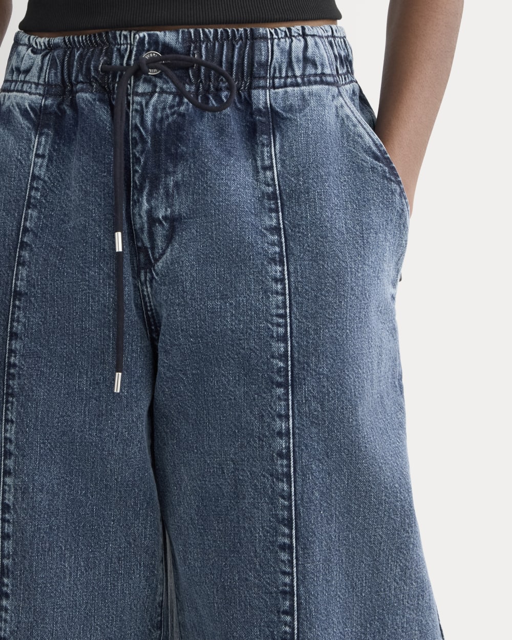 The Drawstring Baggy Jean | Mid Indigo - Image 4
