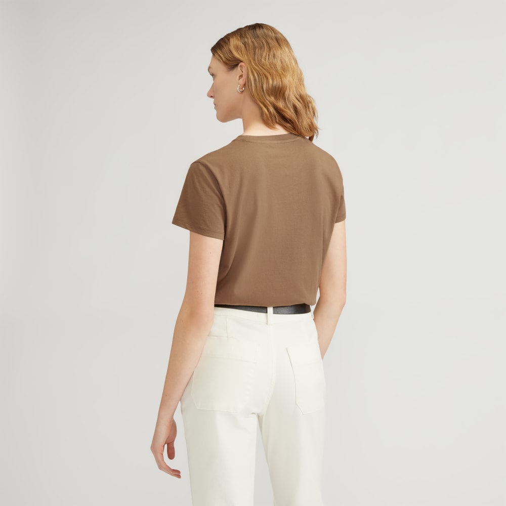The Box-Cut Tee in Essential Cotton | Toasted Coconut | No Pocket - Image 3