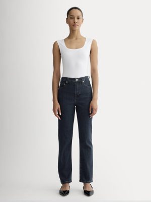 The High-Key Stovepipe Jean | Dark Indigo
