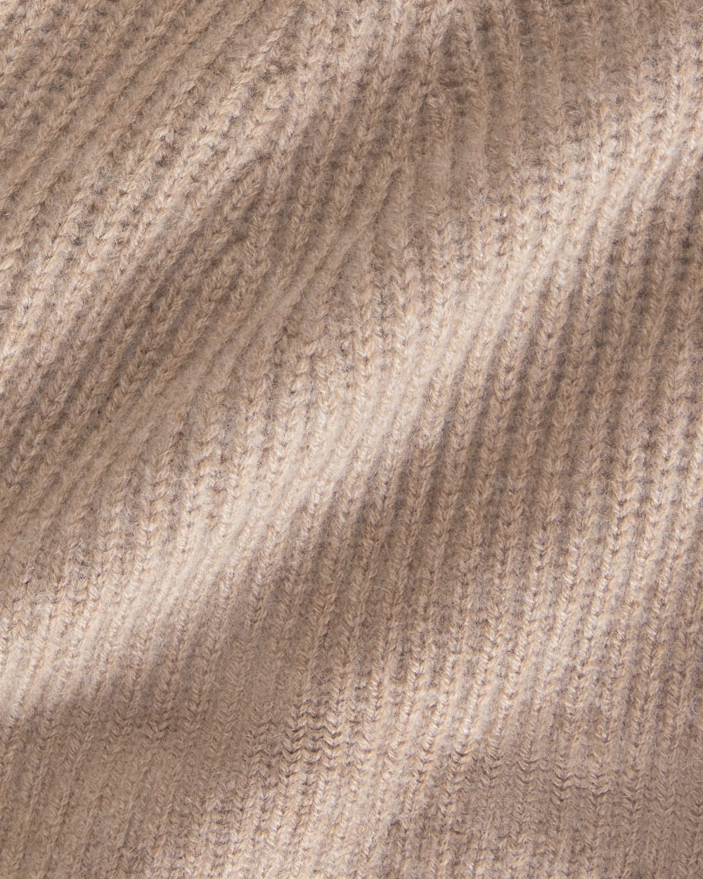 The Cashmere Fine Rib Beanie | Heathered Woodsmoke - Image 6