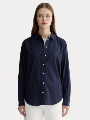 The Must-Have Shirt in Silky Cotton | Navy / Black