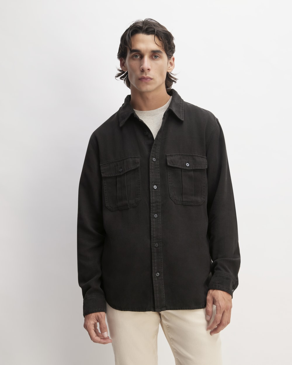 The Utility Shirt Jacket in Buttersoft | Black