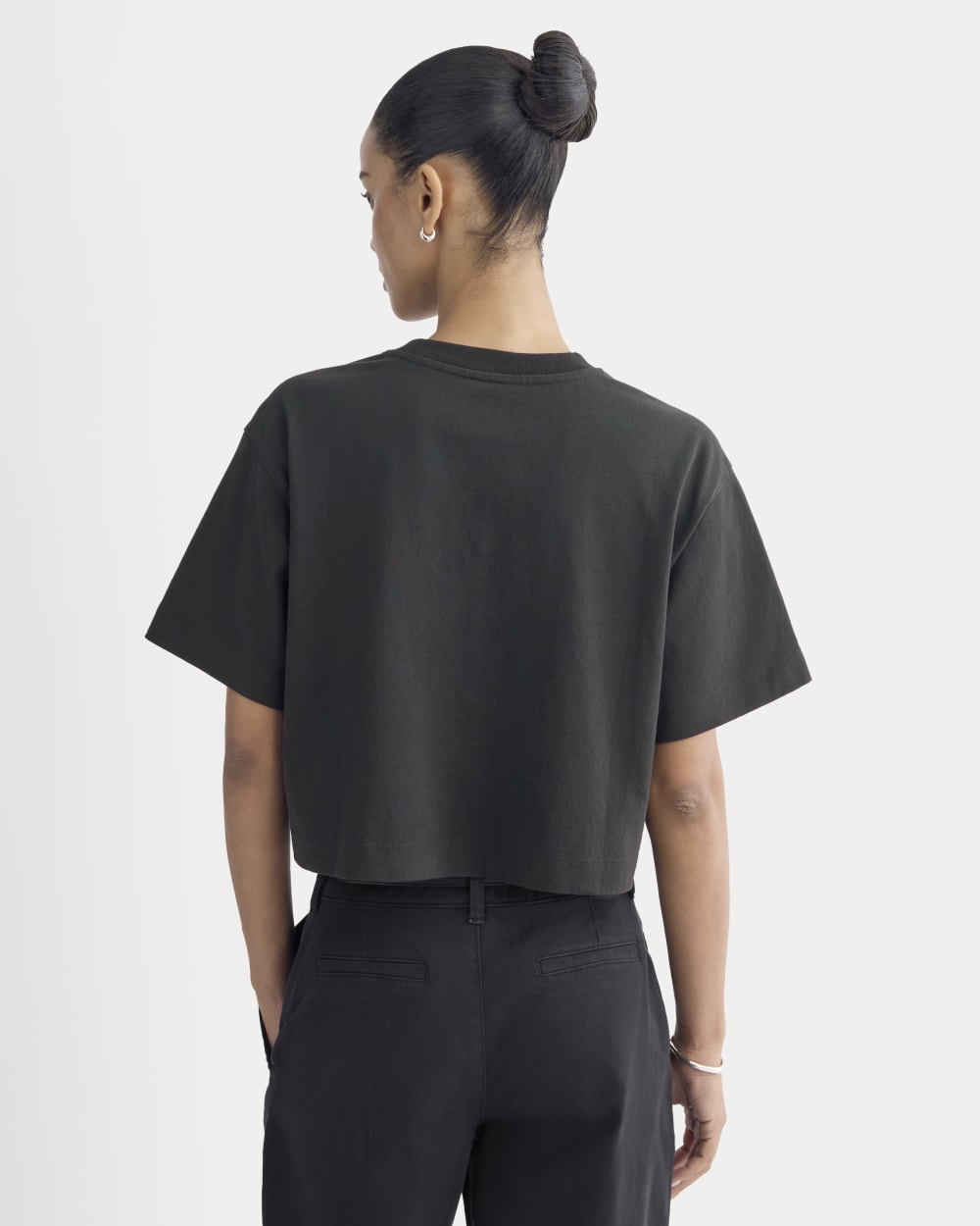 The Premium Weight Cropped Tee | Black - Image 4