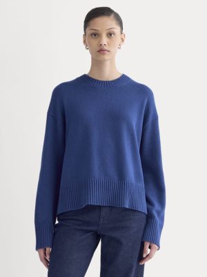 The Boxy Sweater in Everyday Cotton | Deep Lazuli Blue