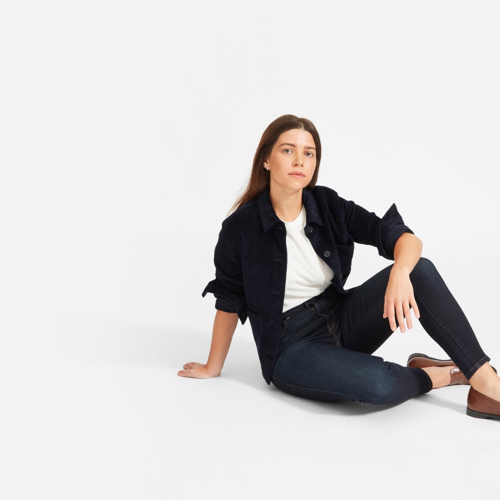 The Curvy Authentic Stretch High-Rise Skinny Jean | Dark Blue Wash | 28.5 Inseam - Image 14