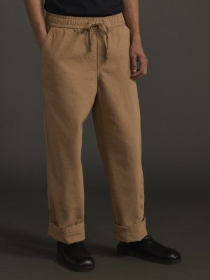 The Canvas Organic Cotton Drawstring Pant | Cappuccino