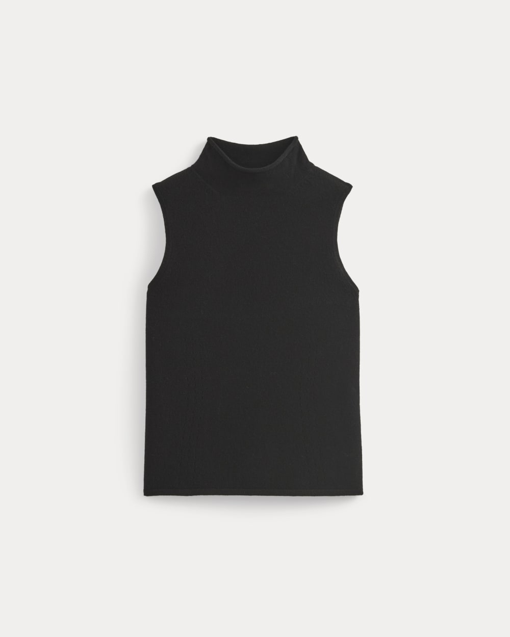 Cashmere Funnel-Neck Tank | Black - Image 2
