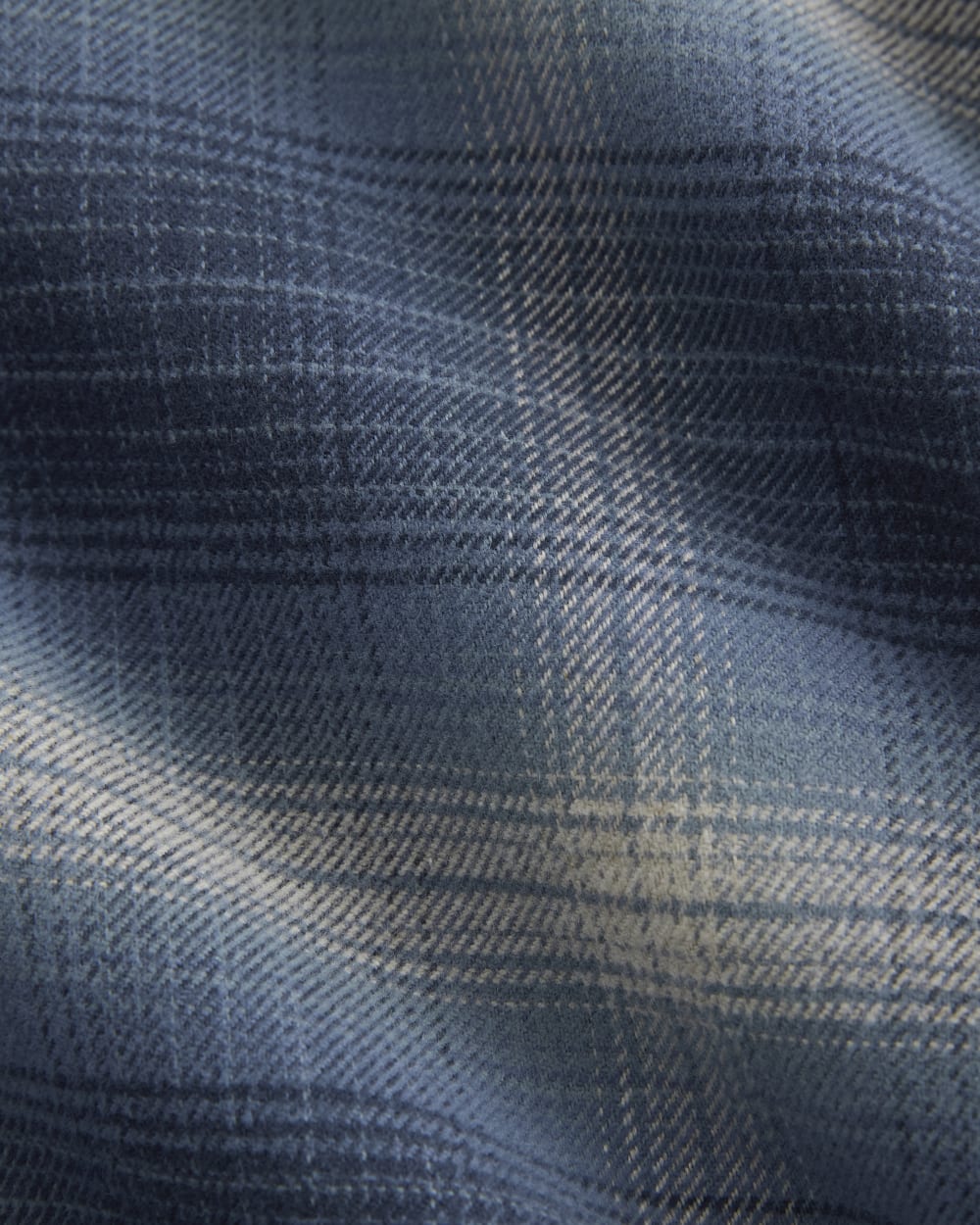 Brushed Flannel Shirt | Blue Ombre Plaid - Image 7