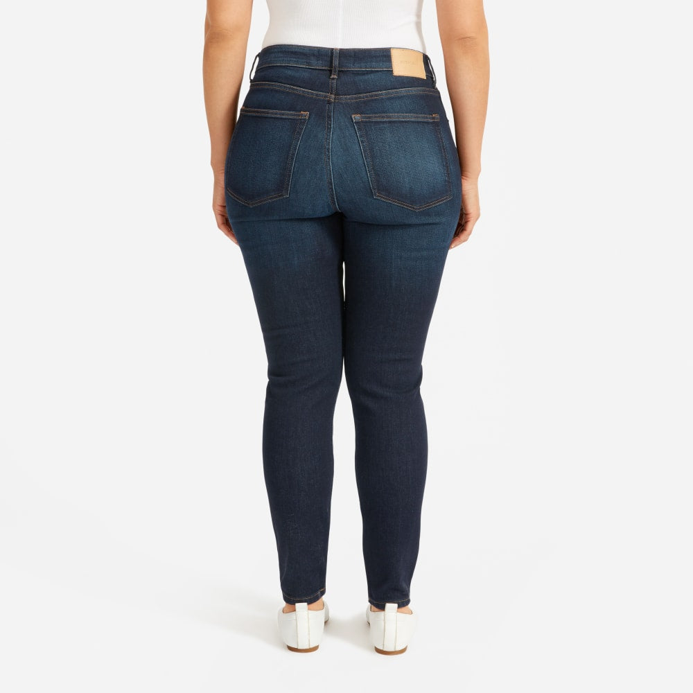 The Curvy Authentic Stretch High-Rise Skinny Jean | Dark Blue Wash | 26.5 Inseam - Image 6