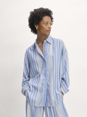 The Oversized Shirt in Butterlite | Granada Sky Blue / Bone