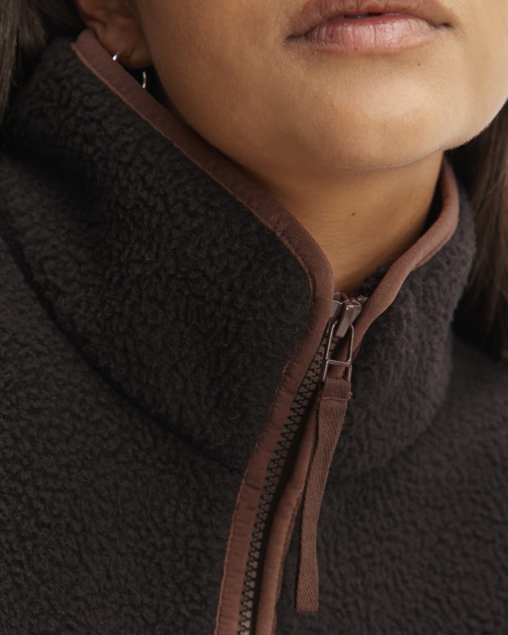 The ReNew Fleece Oversized Half-Zip | Black - Image 4