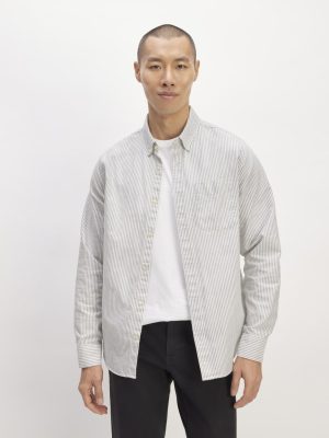 The Classic Oxford Shirt | Charcoal / White | Standard