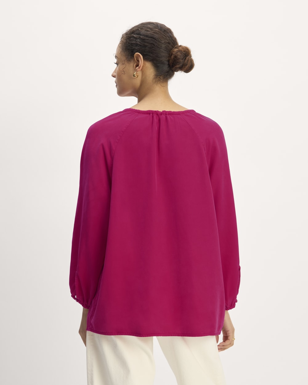 The Gathered Shirt in Butterlite | Red Currant - Image 6
