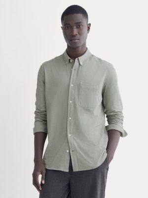 The Startup Shirt | Chambray Deep Lichen Green