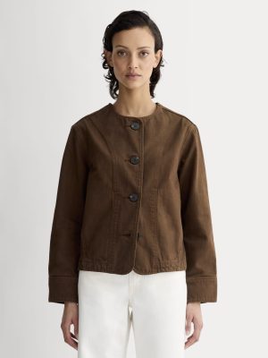 The Denim Barrel Jacket | Cocoa