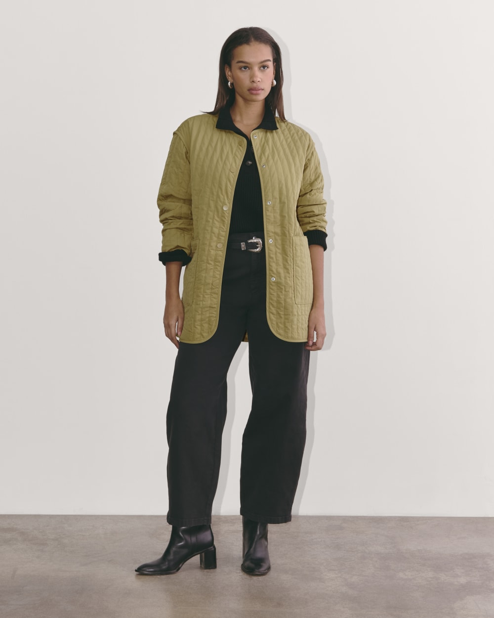 The Midi Quilted Liner | Fennel Seed - Image 5