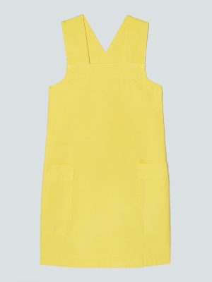 The Cross-Back Apron Mini Dress | Lemon
