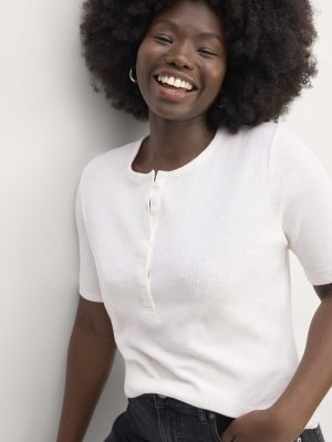 The Vintage Rib Henley | Bone