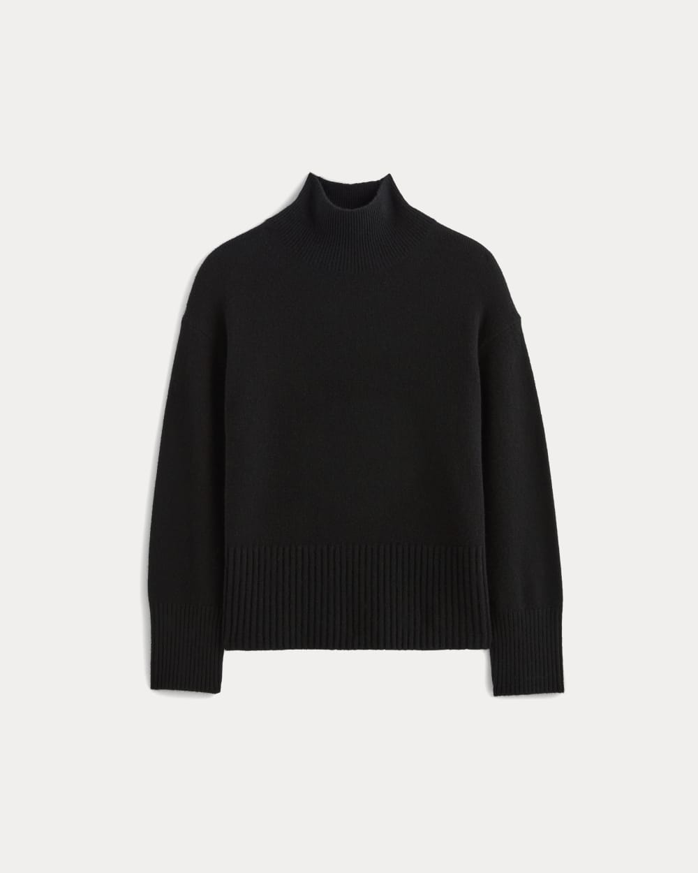 The Boxy Turtleneck in Cashmere | Black - Image 2