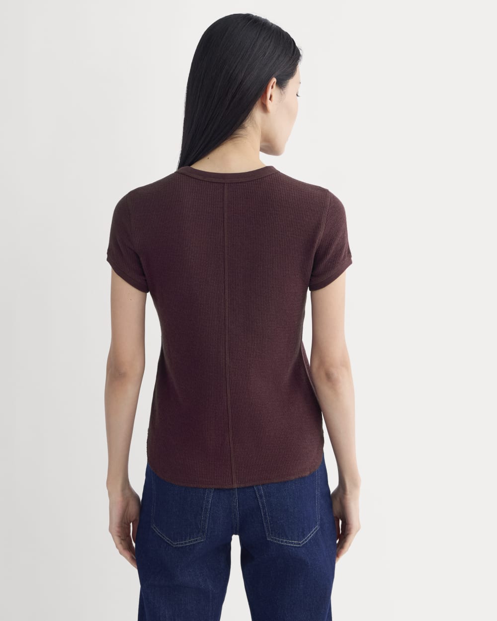 Shrunken Tee in Cozy Waffle | Heathered Port Royale - Image 5