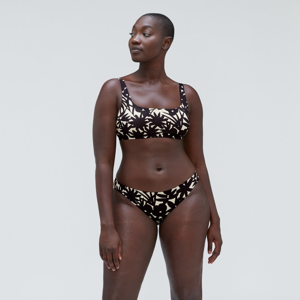 The Bikini Bottom | Black / Canvas Floral - Image 3