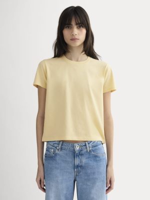 The Box-Cut Tee in Essential Cotton | Banana Crepe | No Pocket