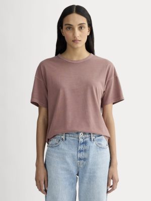 The Boyfriend Tee in Essential Cotton | Brown Garment Dye