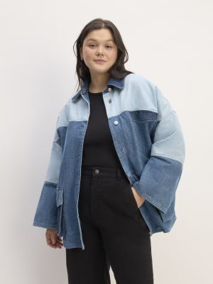 The Everlane x Marques' Almeida Denim Patchwork Jacket | Diamond Blue
