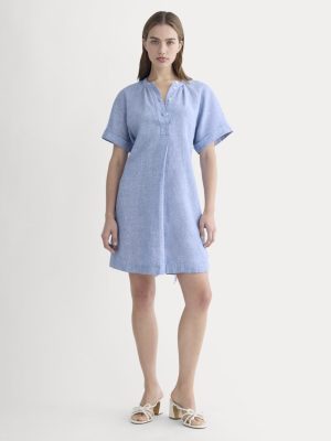 The Popover Dress in Linen | Chambray