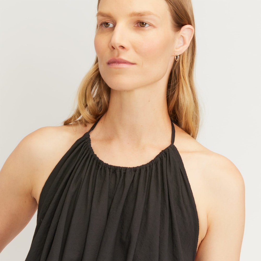The Tie-Back Halter Dress | Black - Image 5