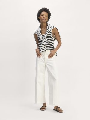 The Mariner Cropped Jean | Frayed Hem Bone