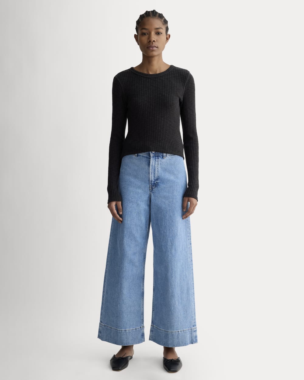 The Cozy Rib Long-Sleeve Tee | Black - Image 3