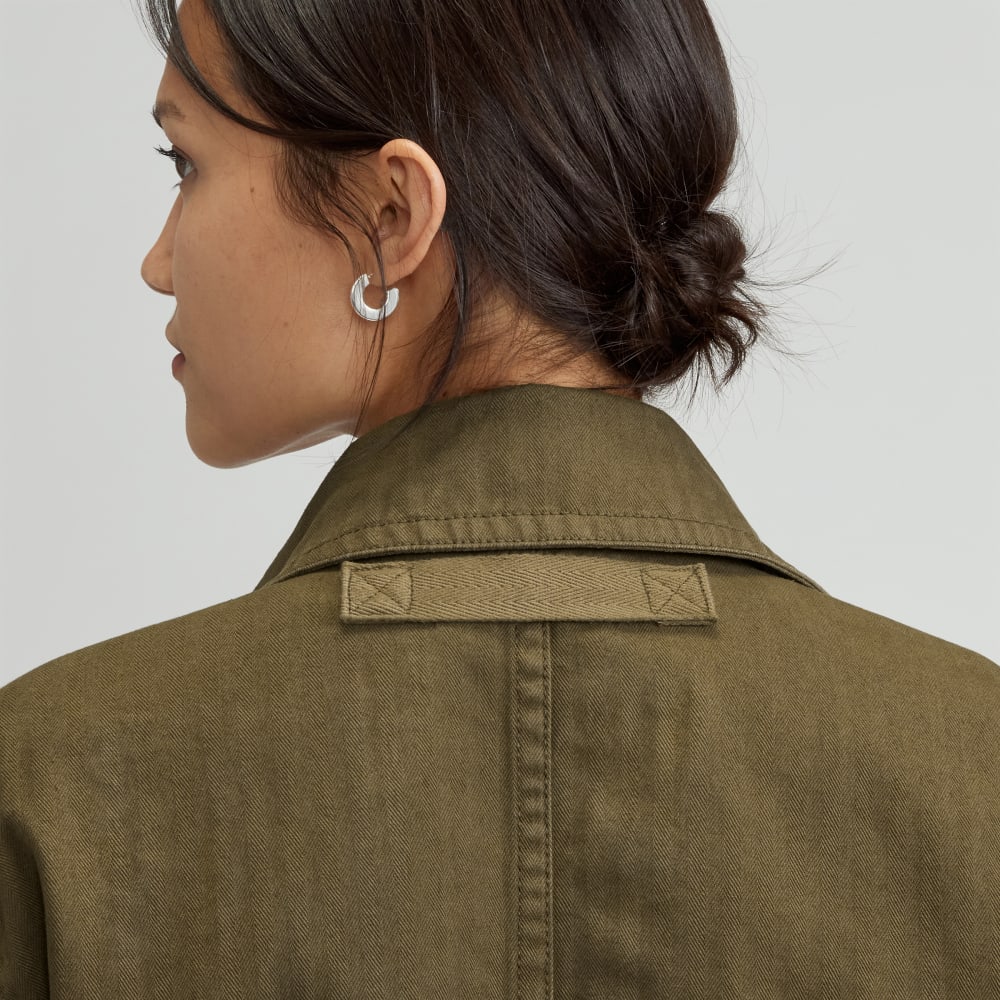 The Organic Cotton Herringbone Jacket | Beech - Image 5