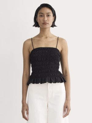 The Smocked Tank | Black