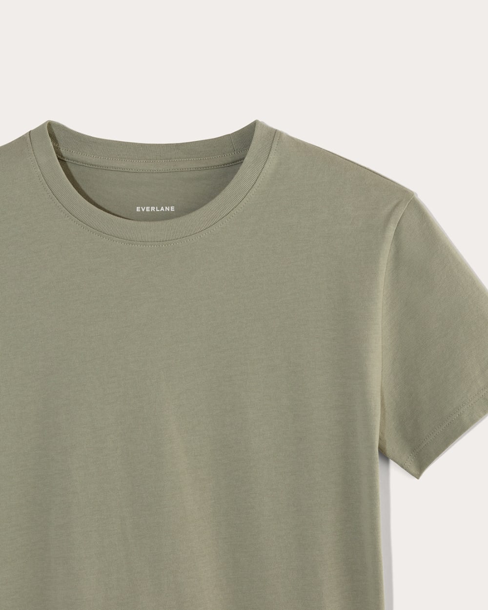 The Box-Cut Tee in Essential Cotton | Sage Green | No Pocket - Image 7