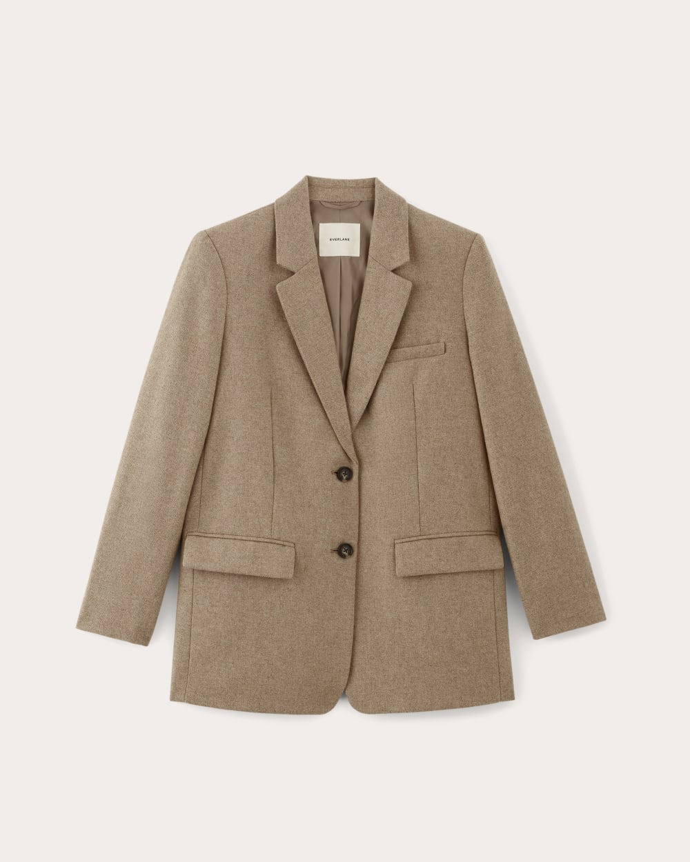 The Oversized Blazer in Wool | Beige Twill - Image 2