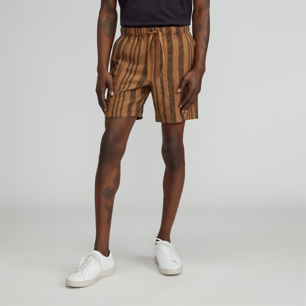 The Linen Easy Short | Toasted Coconut / Black - Image 3