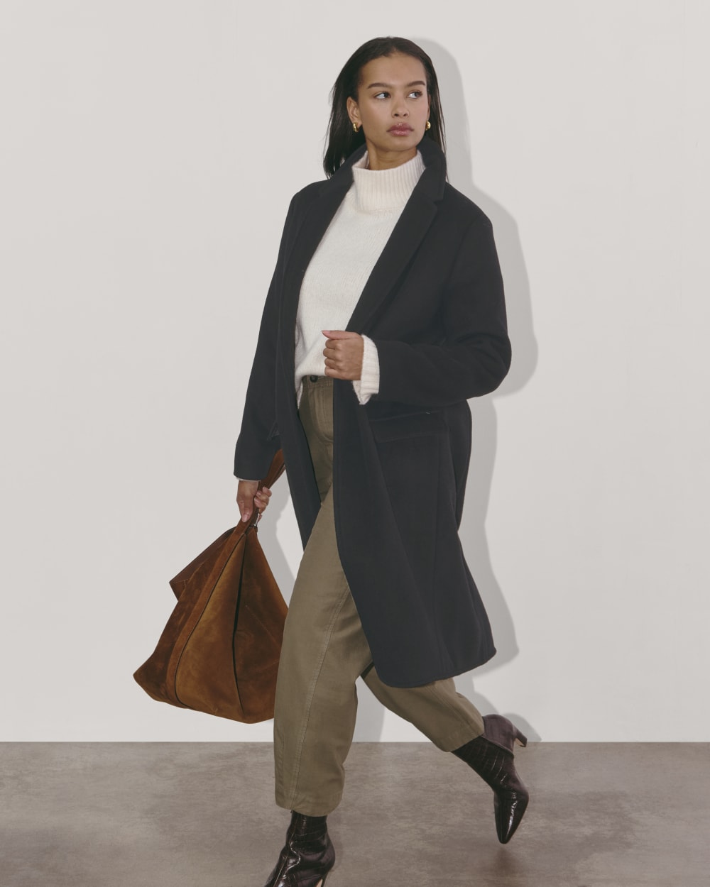 The Topcoat in Wool | Black - Image 4