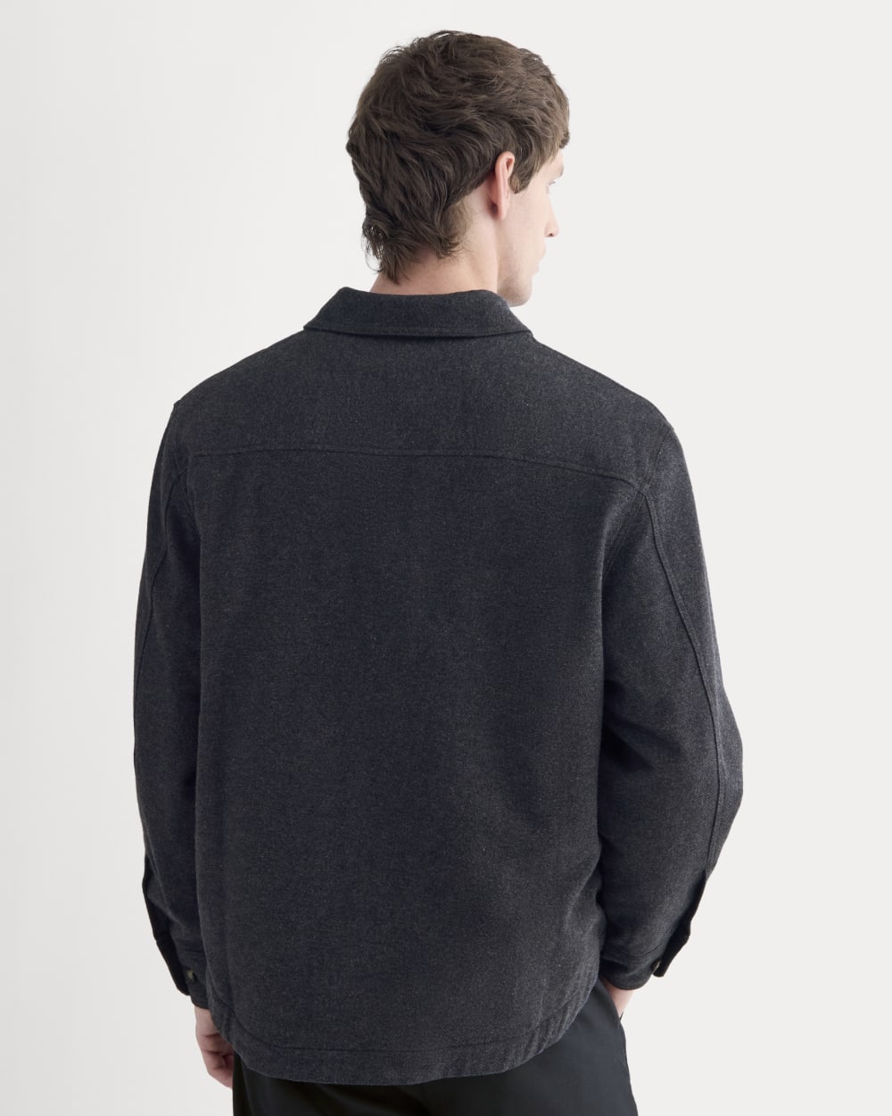 Heavyweight Waffle Twill Overshirt | Heather Charcoal - Image 5