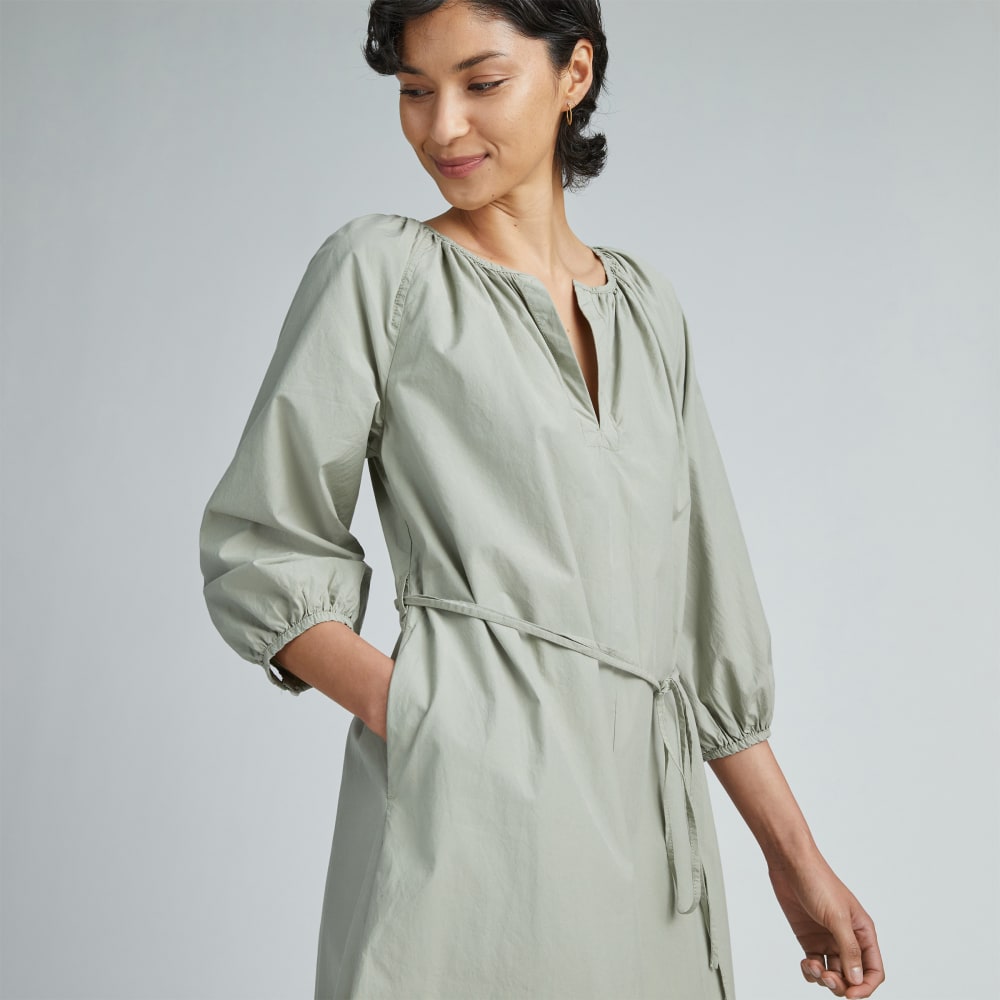 The Raglan Sleeve Poplin Dress | Seagrass - Image 4
