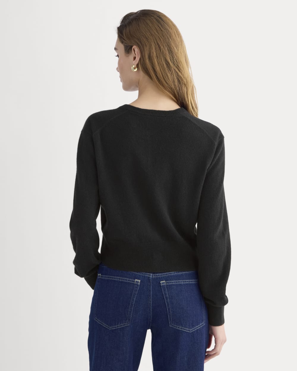 Cashmere Cropped Cardigan | Black - Image 5