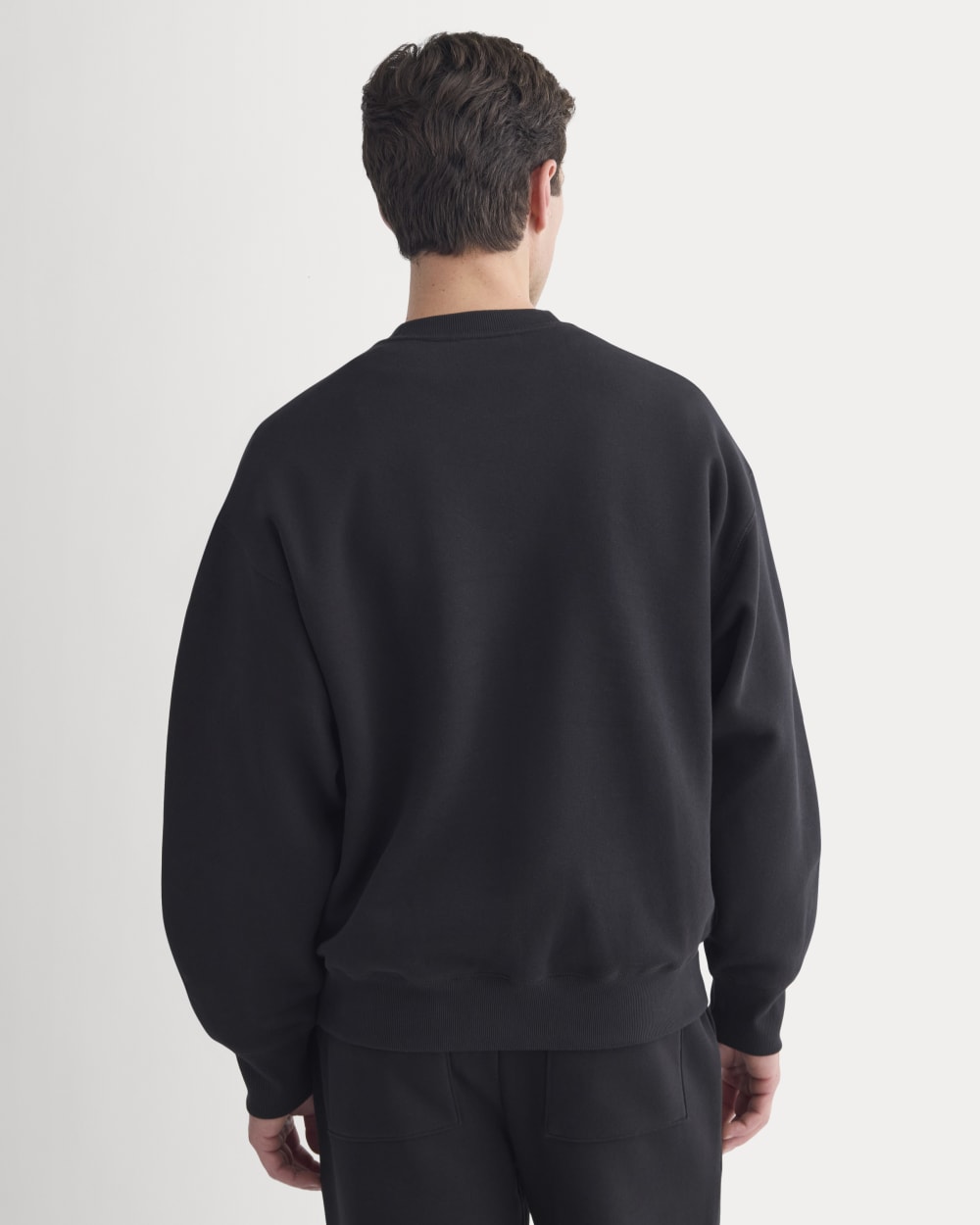 Luxe Fleece Crew Pullover | Black - Image 5
