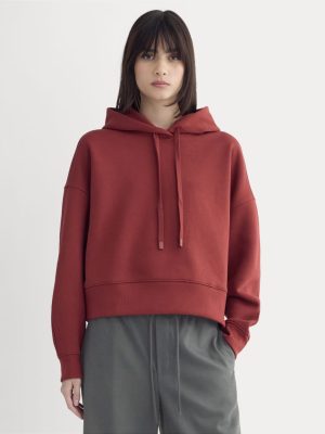 Cropped Luxe Fleece Hoodie | Merlot