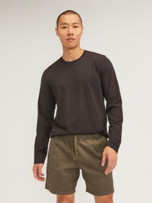 The Essential Organic Long-Sleeve Tee | Vintage Black