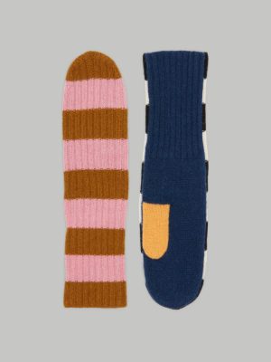 The Cashmere Mittens | Multi Stripe