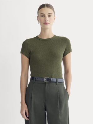 Shrunken Tee in Cozy Waffle | Heather Beech