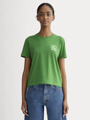 The Everlane x Parks Project Box-Cut Tee | Green / Natural
