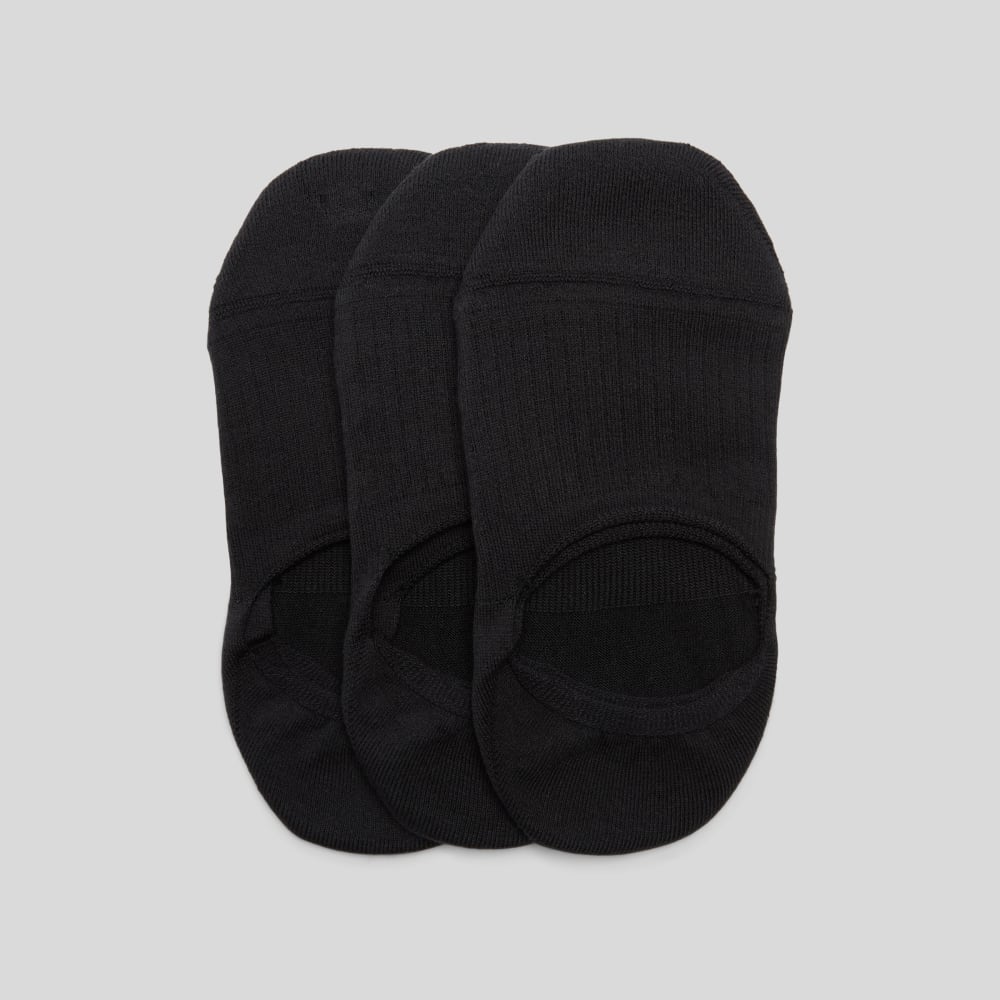 The Organic Cotton No-Show Sock 3-Pack | Black - Image 3