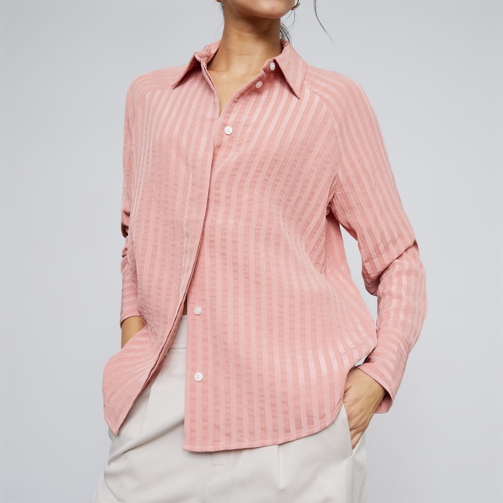 The City Stripe Shirt | Light Rose - Image 4